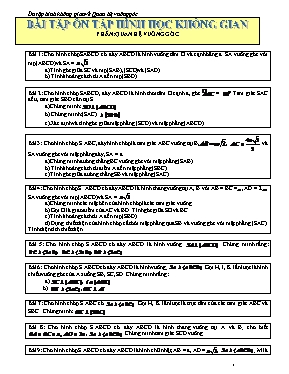 Toán 11 - Ôn tập hình không gian về quan hệ vuông góc